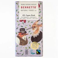 Bennetto Organic Chocolate Super Dark (82% Cocoa) 80g