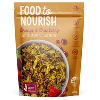 Food To Nourish Sprouted Clusters Orange & Cranberry 400g