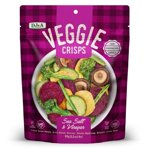 DJ&A Veggie Crisps Sea Salt and Vinegar 90g