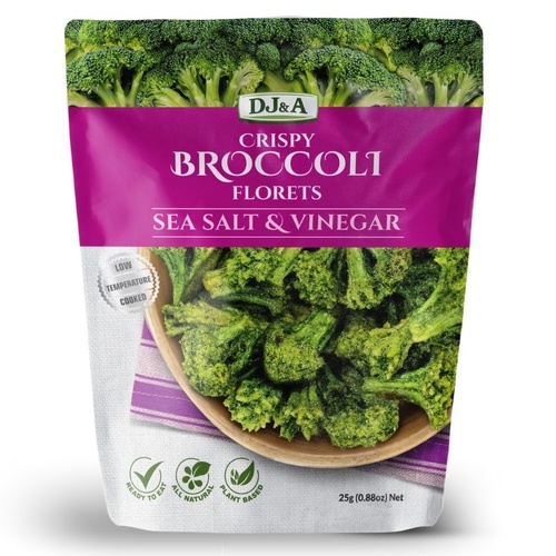 DJ&A Crispy Broccoli Florets Salt & Vinegar 25g