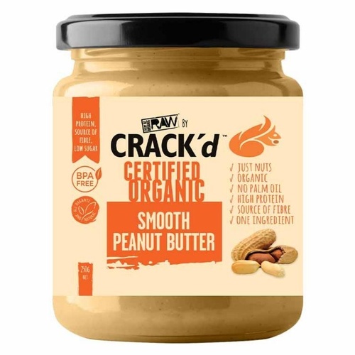 Every Bit Organic Raw Crack'd Smooth Peanut Butter 250g