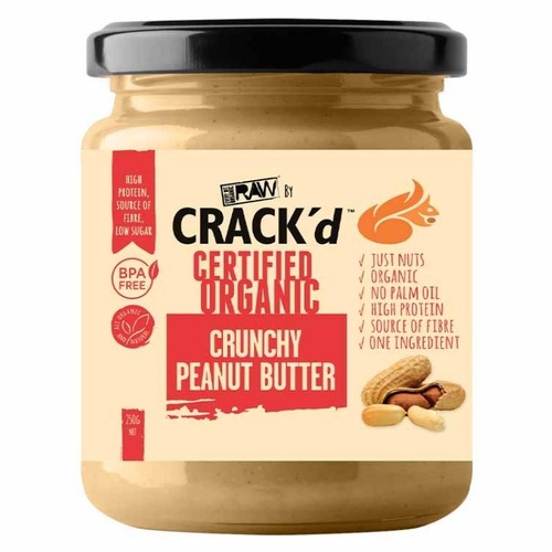 Every Bit Organic Raw Crack'd Crunchy Peanut Butter 250g